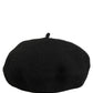 Dolce & Gabbana Black Wool French Style Beret Capello Hat
