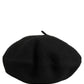 Dolce & Gabbana Black Wool French Style Beret Capello Hat