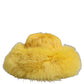 Dolce & Gabbana Yellow Fox Fur Womens Bucket Capello Hat