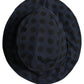 Dolce & Gabbana Blue Black Polka Dot Cotton Bucket Capello Hat