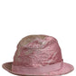 Dolce & Gabbana Pink Metallic Jacquard Pattern Bucket Capello Hat