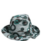 Dolce & Gabbana Teal Cotton Big Polka Dot Pattern Bucket Hat