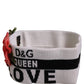 Dolce & Gabbana White D&G Queen Love Floral Applique Head Band One Size Hat