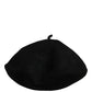 Dolce & Gabbana Black Wool French Style Beret Capello Hat