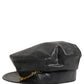 Dolce & Gabbana Black Cotton Gold DG Chain Baker Boy Capello Hat