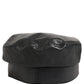 Dolce & Gabbana Black Cotton Gold DG Chain Baker Boy Capello Hat