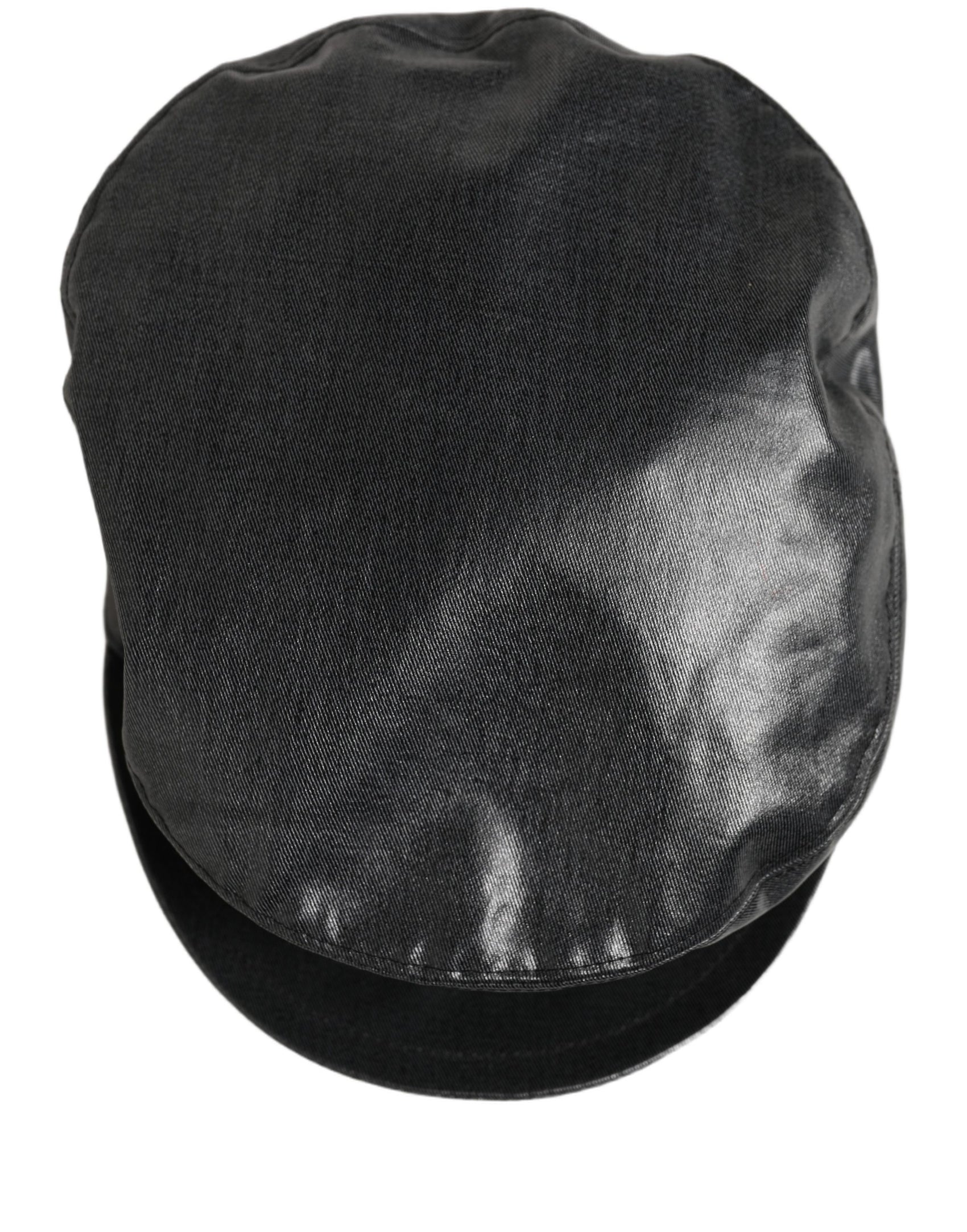 Dolce & Gabbana Black Cotton Gold DG Chain Baker Boy Capello Hat