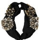 Dolce & Gabbana Black Silk Crystal Embellishment One Size Headband