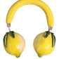 Dolce & Gabbana Yellow Vibrant Lemon Leather Headset Headphones