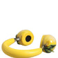 Dolce & Gabbana Yellow Vibrant Lemon Leather Headset Headphones