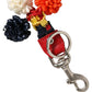 Dolce & Gabbana Raffia Leather Clasp Finder Chain Keyring Multicolor