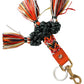 Dolce & Gabbana Raffia Leather Clasp Finder Chain Keyring Multicolor
