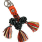 Dolce & Gabbana Raffia Leather Clasp Finder Chain Keyring Multicolor