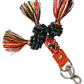 Dolce & Gabbana Raffia Leather Clasp Finder Chain Keyring Multicolor