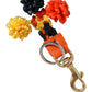 Dolce & Gabbana Raffia Leather Clasp Finder Chain Keyring Multicolor