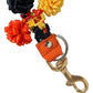 Dolce & Gabbana Raffia Leather Clasp Finder Chain Keyring Multicolor