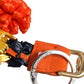 Dolce & Gabbana Raffia Leather Clasp Finder Chain Keyring Multicolor