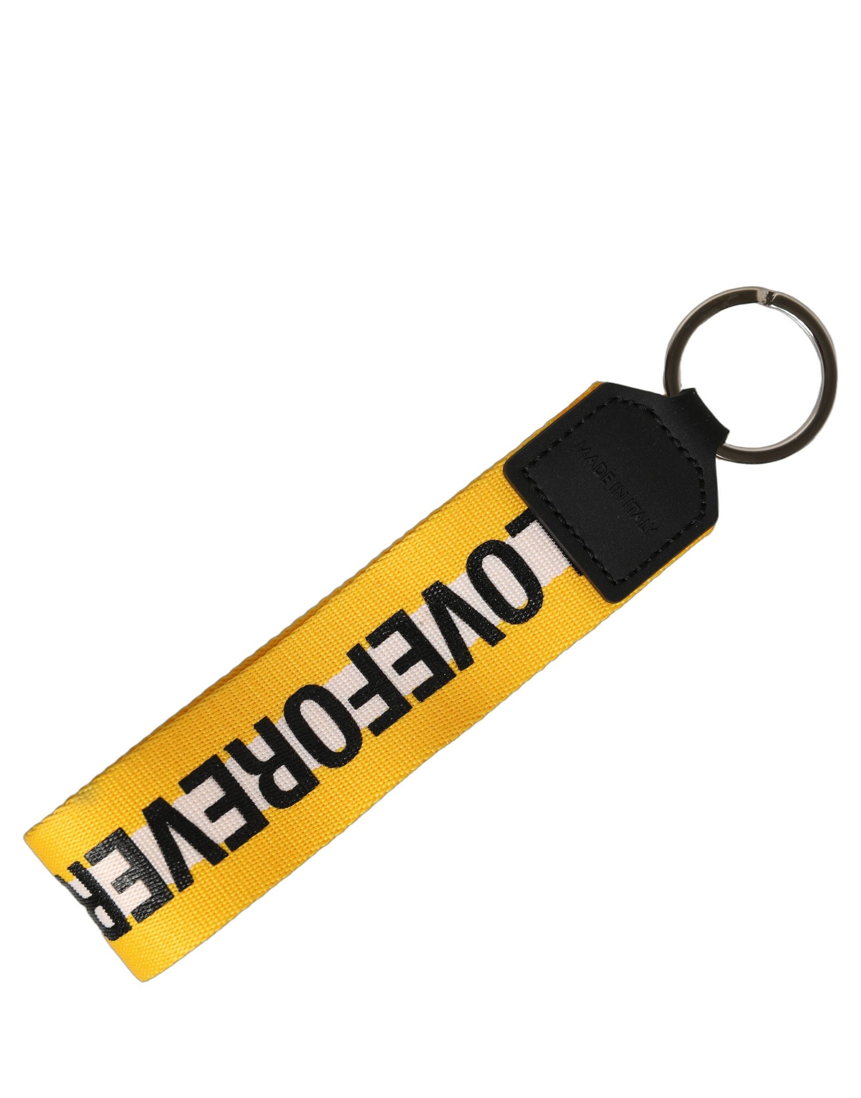 Dolce & Gabbana Multicolor Logo Polyester Brass Holder Keychain