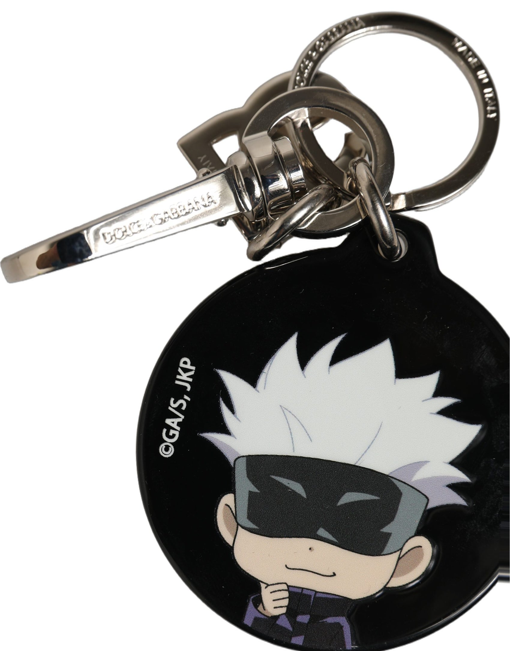 Dolce & Gabbana Black Kaisen Satoru Gojo Charm Metal Keychain Keyring