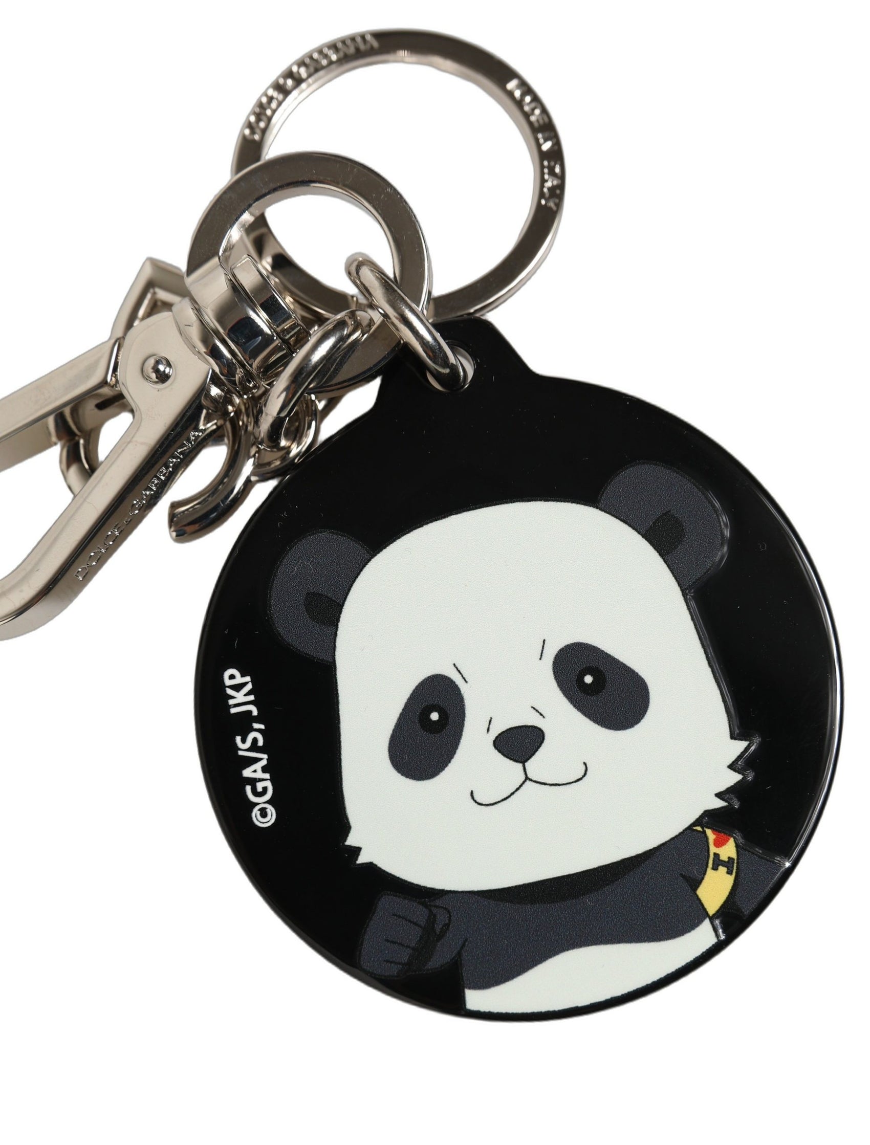 Dolce & Gabbana Black Kaisen Panda Chibi Charm Metal Keychain Keyring