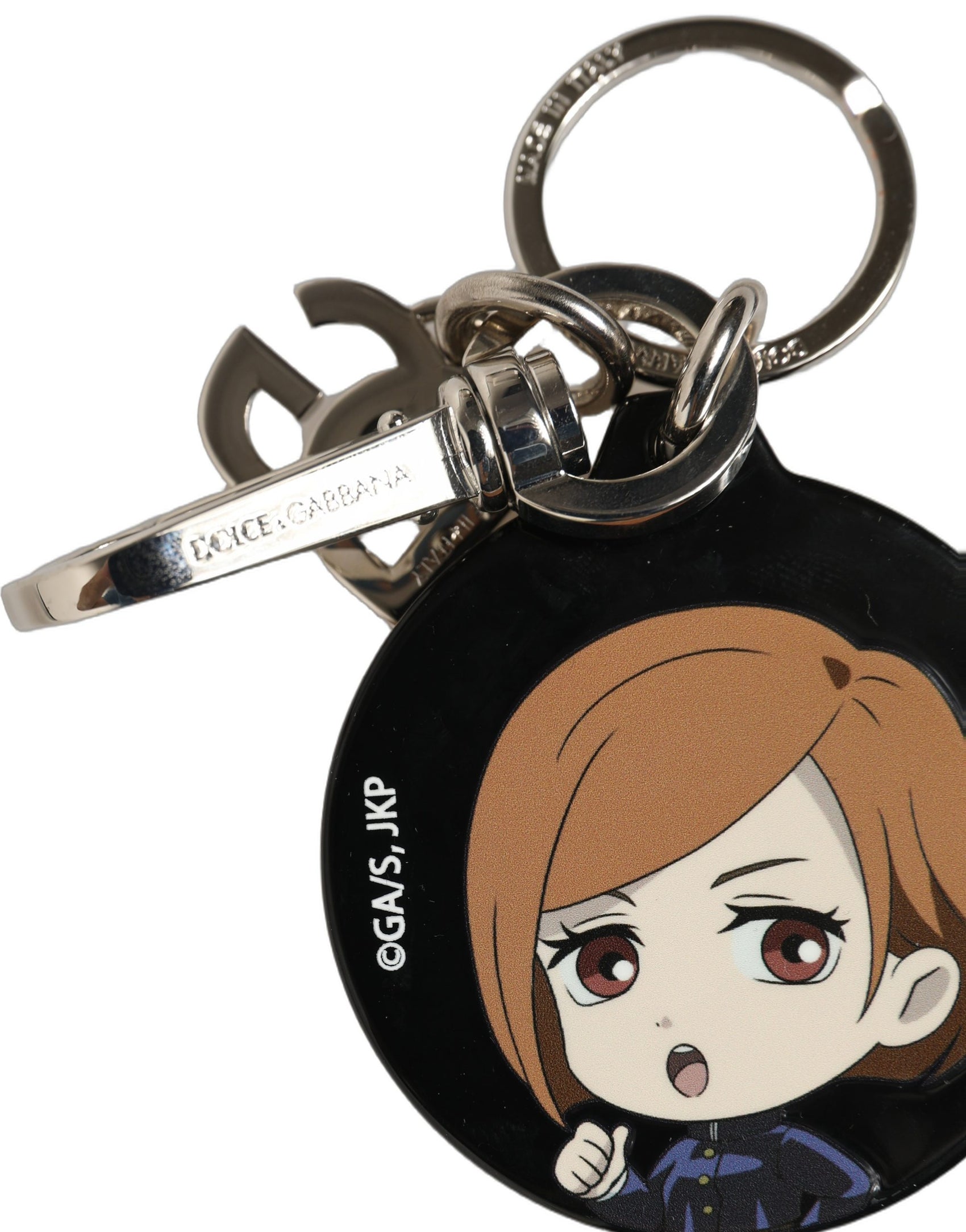 Dolce & Gabbana Black Kaisen Nobara Kugisaki Charm Metal Keychain Keyring