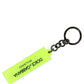 Dolce & Gabbana Neon Green Logo Print Charm Metal Keychain Keyring