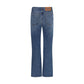 Off-White Blue Cotton Straight-Leg Jeans