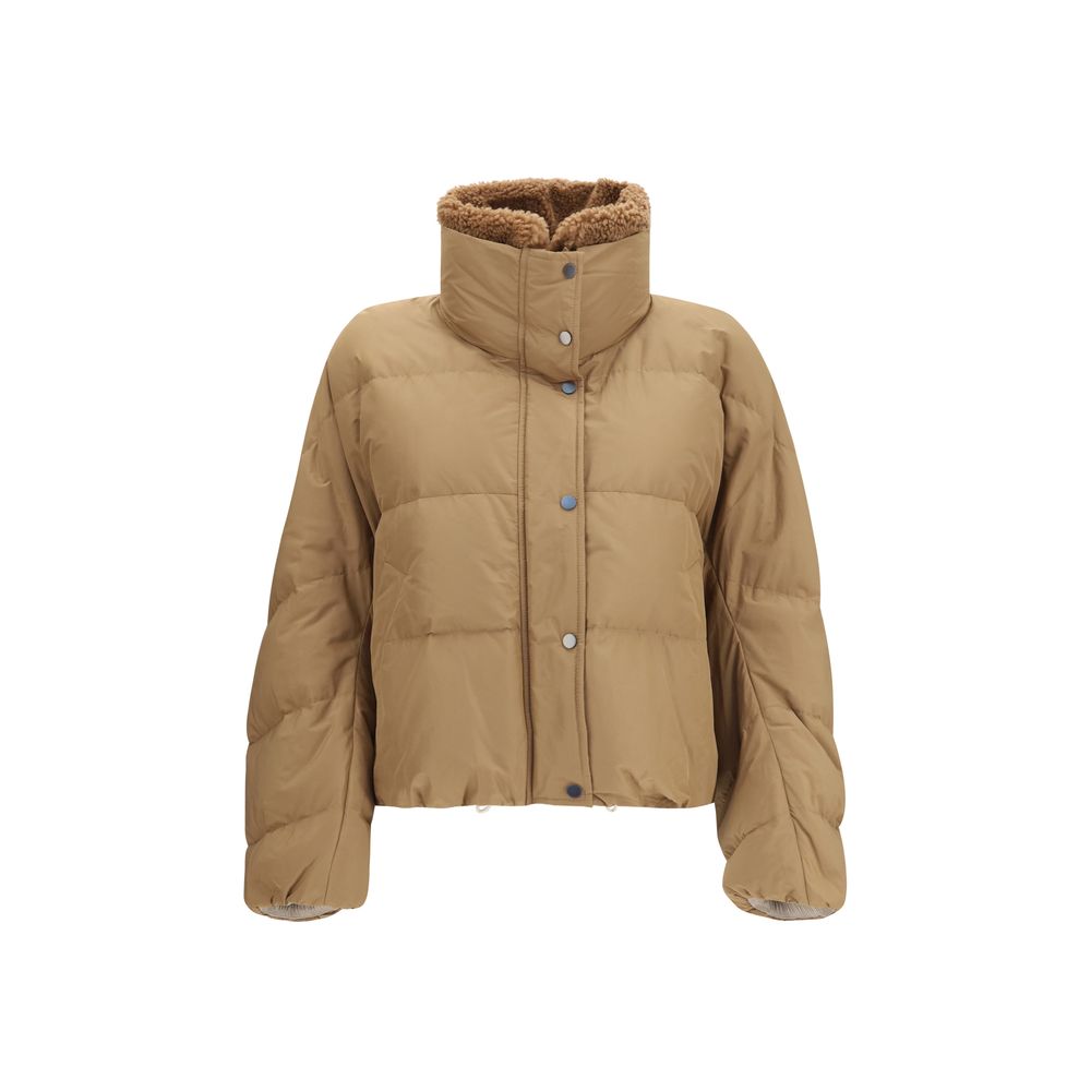 Brunello Cucinelli Beige Goose Down Full-Length Jacket