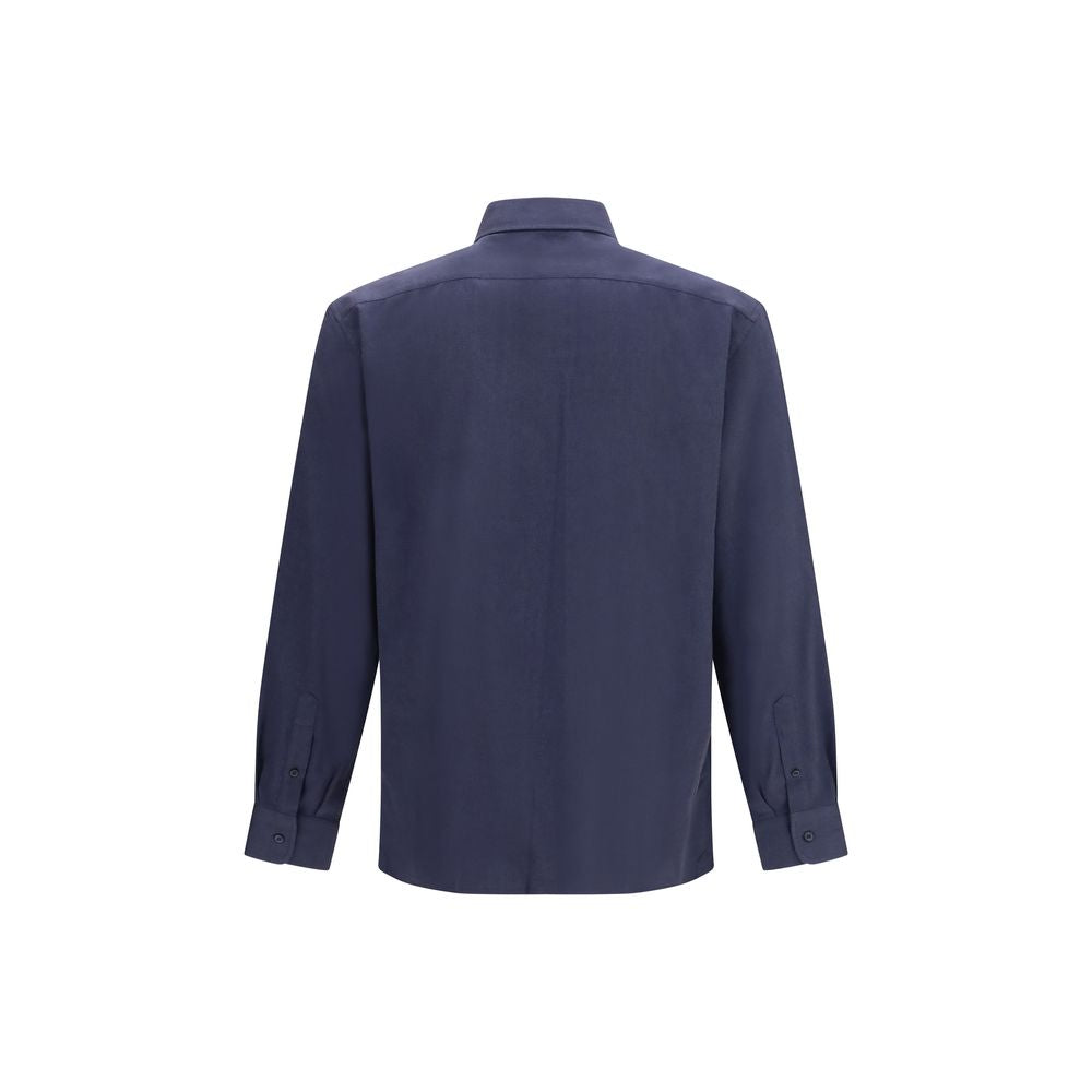 Brunello Cucinelli Blue Cotton Dress Shirt