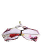 Dolce & Gabbana White Floral Print Nylon Beachwear Bikini Top