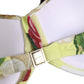 Dolce & Gabbana Yellow Floral Halter Nylon Beachwear Bikini Top