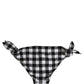 Dolce & Gabbana Black White Checkered Beachwear Bikini Bottom
