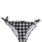 Dolce & Gabbana Black White Checkered Beachwear Bikini Bottom