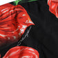 Dolce & Gabbana Black Floral Print Nylon Beachwear Bikini Bottom