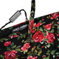 Dolce & Gabbana Black Floral Print Nylon Beachwear Bikini Bottom