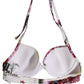 Dolce & Gabbana White Floral Print Nylon Beachwear Bikini Top