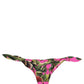 Dolce & Gabbana Fuchsia Pink Fig Print Beachwear Bikini Bottom