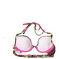 Dolce & Gabbana Fuchsia Pink Fig Print Beachwear Bikini Top