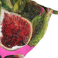 Dolce & Gabbana Fuchsia Pink Fig Print Beachwear Bikini Top