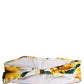 Dolce & Gabbana White Sunflower Print Bandeau Beachwear Bikini Top