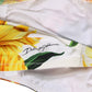 Dolce & Gabbana White Sunflower Print Bandeau Beachwear Bikini Top