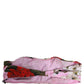 Dolce & Gabbana Pink Floral Print Bandeau Beachwear Bikini Top