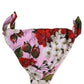Dolce & Gabbana Pink Floral Tie Sides Beachwear Bikini Bottom