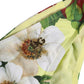 Dolce & Gabbana Yellow Floral Print Nylon Beachwear Bikini Bottom