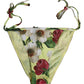 Dolce & Gabbana Yellow Floral Print Nylon Beachwear Bikini Bottom
