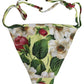 Dolce & Gabbana Yellow Floral Print Nylon Beachwear Bikini Bottom