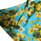 Dolce & Gabbana Blue Floral Print Nylon Beachwear Bikini Bottom