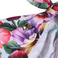 Dolce & Gabbana White Floral Print Nylon Beachwear Bikini Bottom