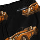 Dolce & Gabbana Black Car Print Swim Trunk Beachwear Swimwear