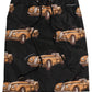Dolce & Gabbana Black Car Print Swim Trunk Beachwear Swimwear